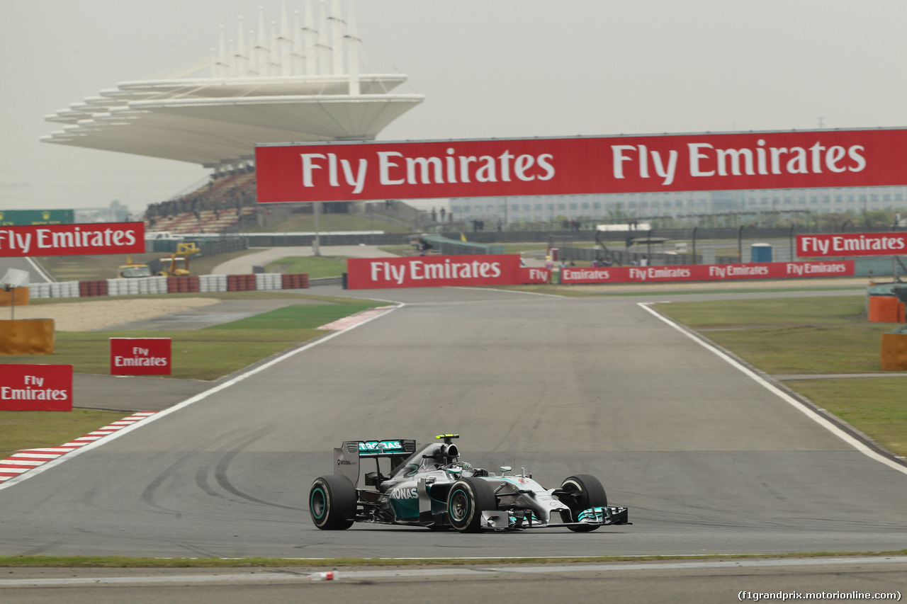 GP CINA, 18.04.2014- Prove Libere 1, Nico Rosberg (GER) Mercedes AMG F1 W05