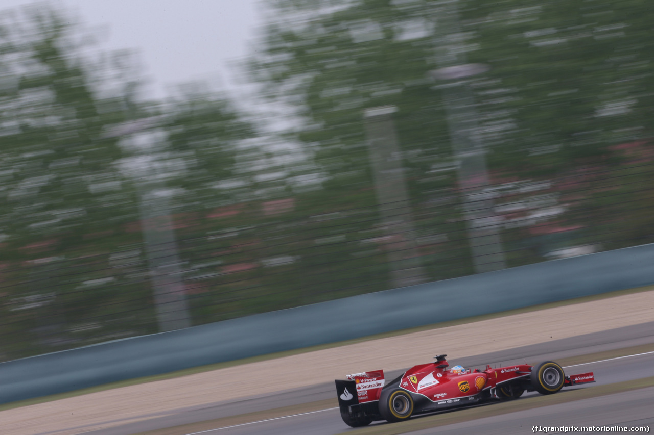 GP CINA, 18.04.2014- Prove Libere 2, Fernando Alonso (ESP) Ferrari F14T