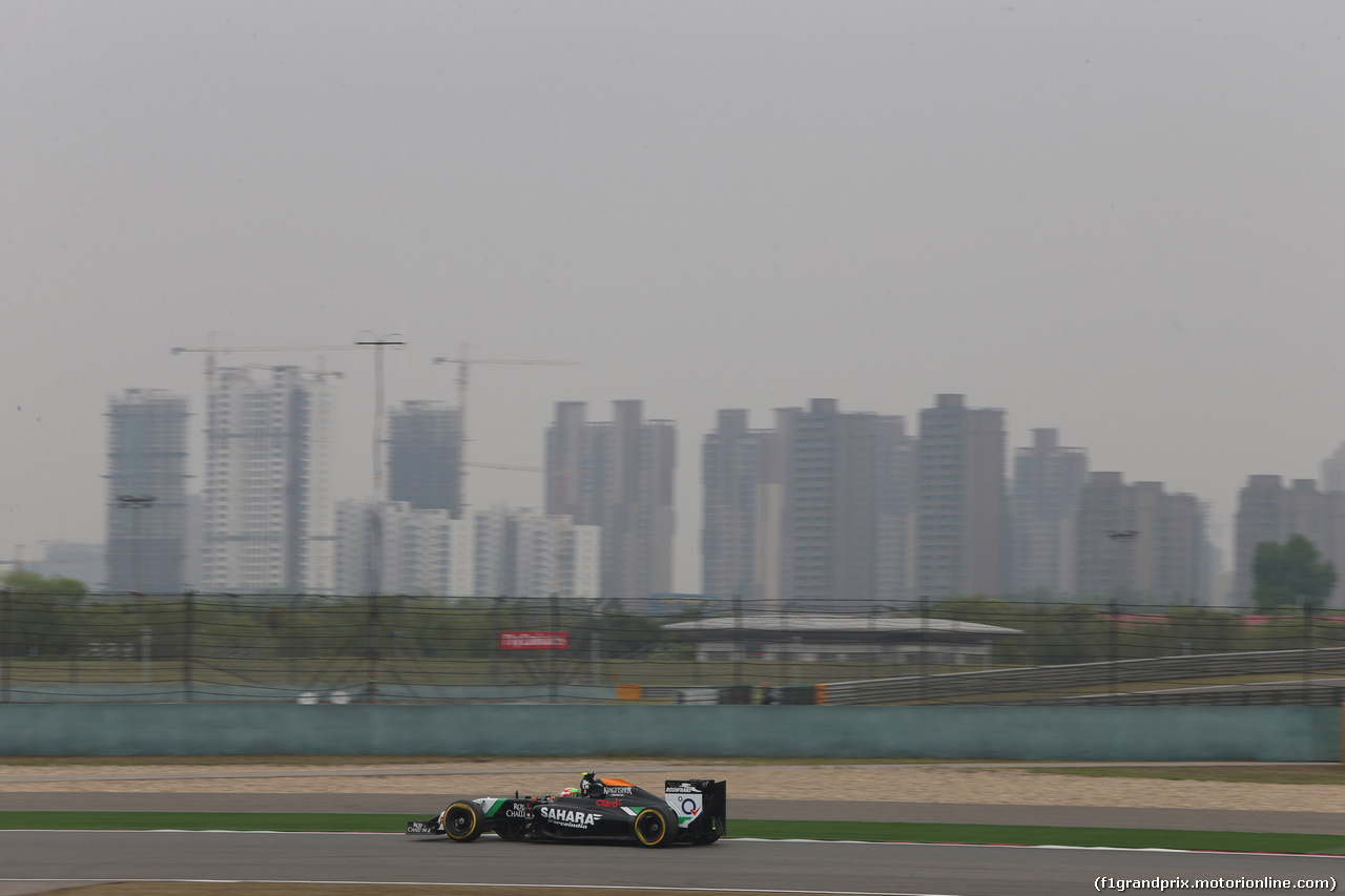 GP CINA, 18.04.2014- Prove Libere 2, Sergio Perez (MEX) Sahara Force India F1 Team VJM07
