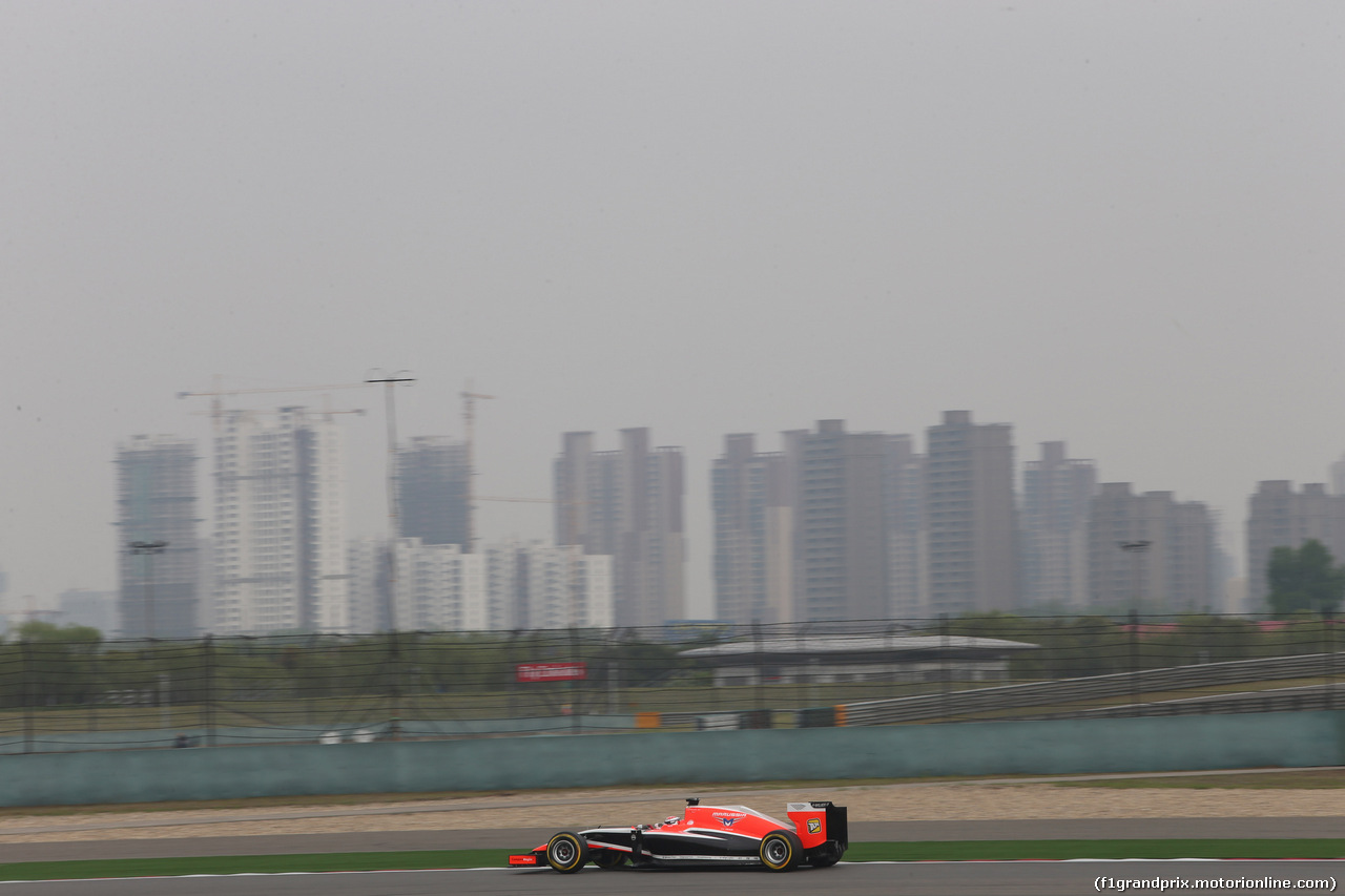 GP CINA, 18.04.2014- Prove Libere 2, Jules Bianchi (FRA) Marussia F1 Team MR03