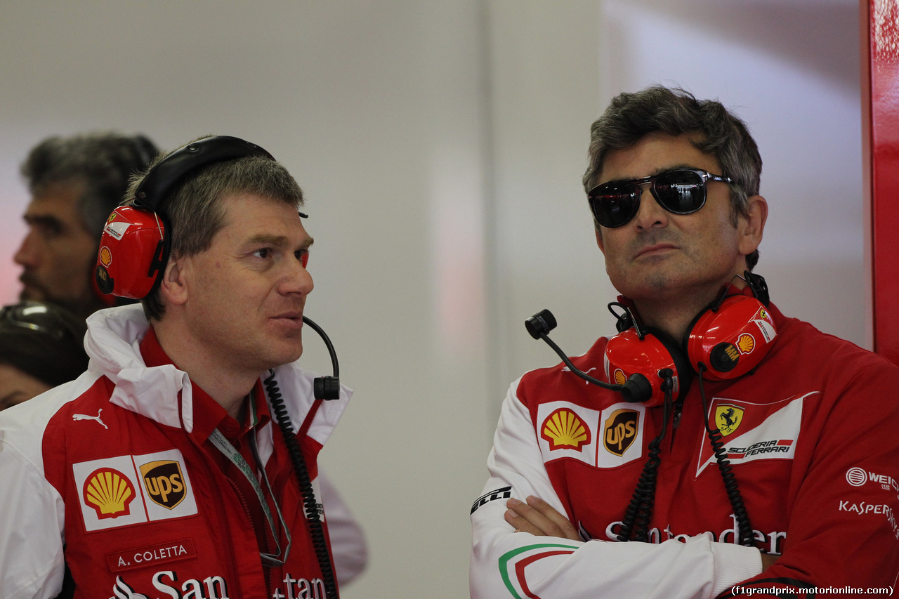 GP CINA, 18.04.2014- Prove Libere 2,  Marco Mattiacci (ITA) Team Principal, Ferrari with Antonello Coletta (ITA) Director of Ferrari Sport activities