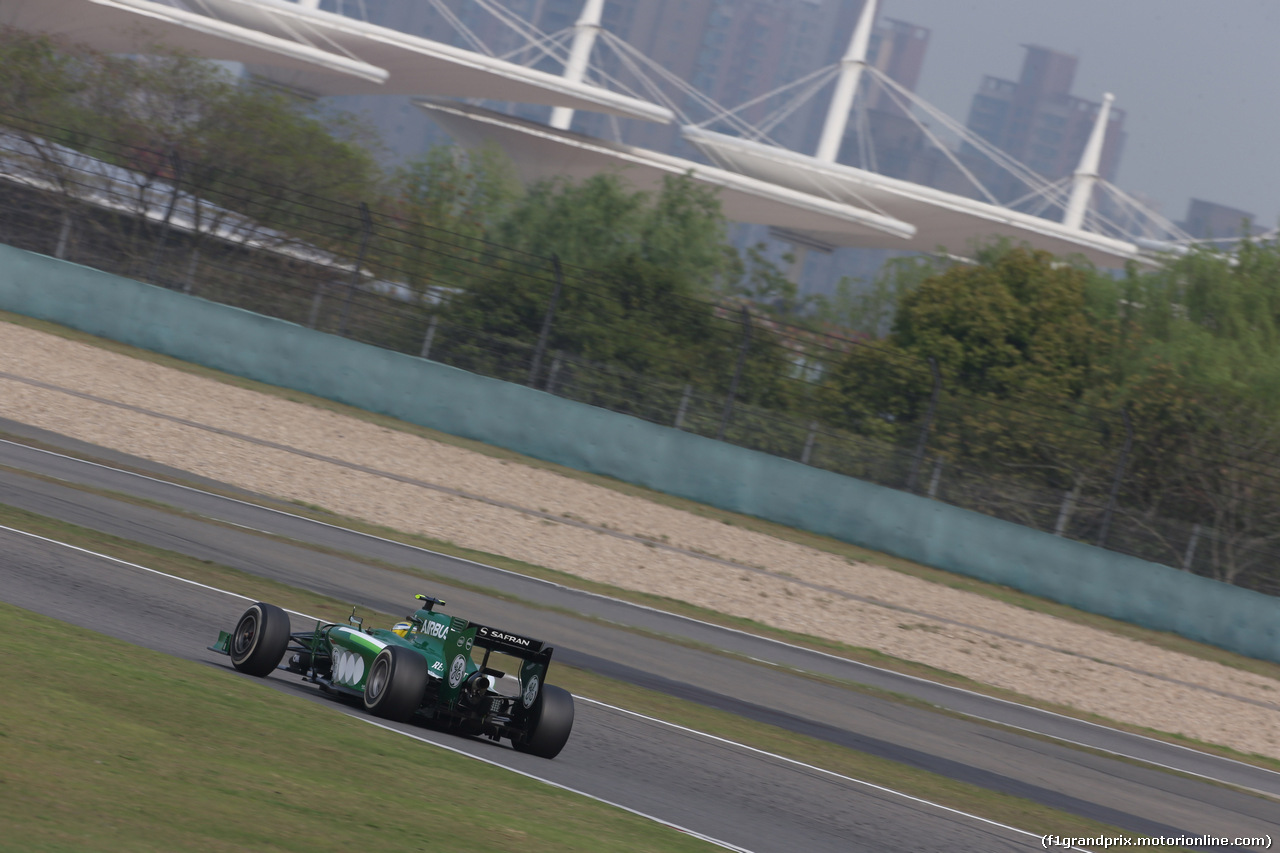 GP CINA, 18.04.2014- Prove Libere 2, Marcus Ericsson (SWE) Caterham F1 Team CT-04