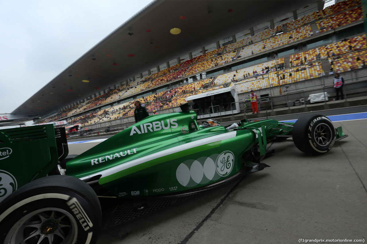 GP CINA, 18.04.2014- Prove Libere 2, Kamui Kobayashi (JPN) Caterham F1 Team CT05