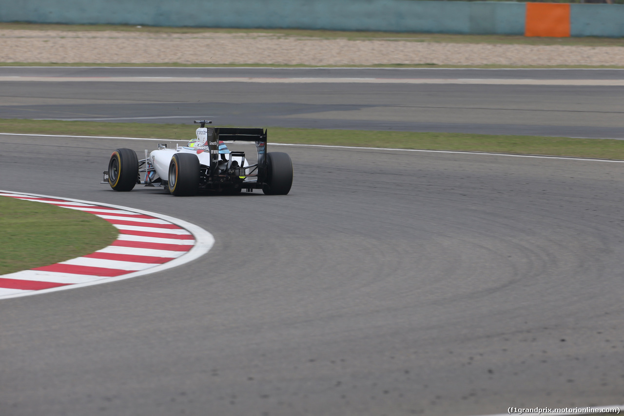 GP CINA, 18.04.2014- Prove Libere 2, Felipe Massa (BRA) Williams F1 Team FW36