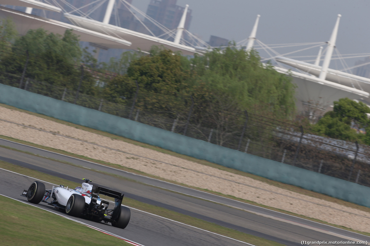 GP CINA, 18.04.2014- Prove Libere 2, Valtteri Bottas (FIN) Williams F1 Team FW36