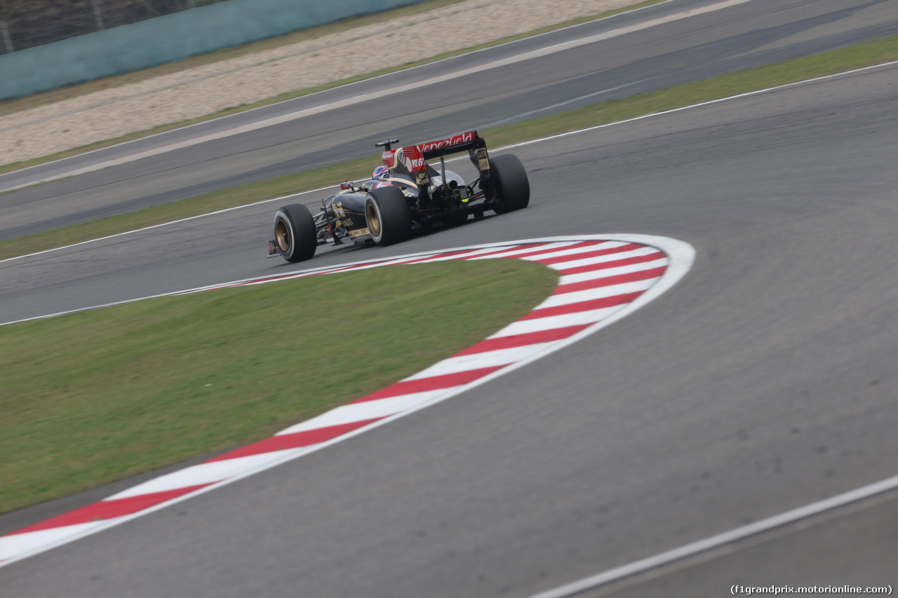 GP CINA, 18.04.2014- Prove Libere 2, Romain Grosjean (FRA) Lotus F1 Team E22