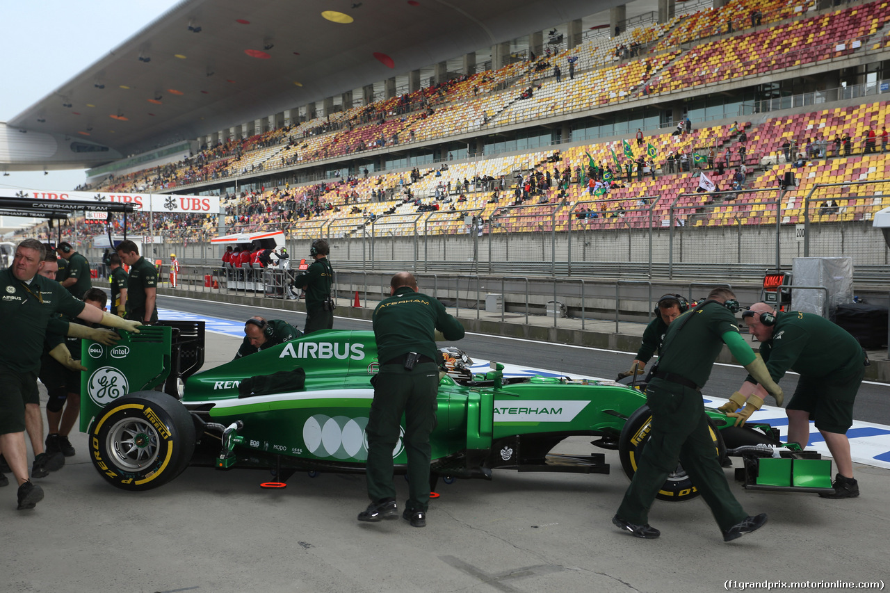 GP CINA, 18.04.2014- Prove Libere 2, Marcus Ericsson (SWE) Caterham F1 Team CT-04