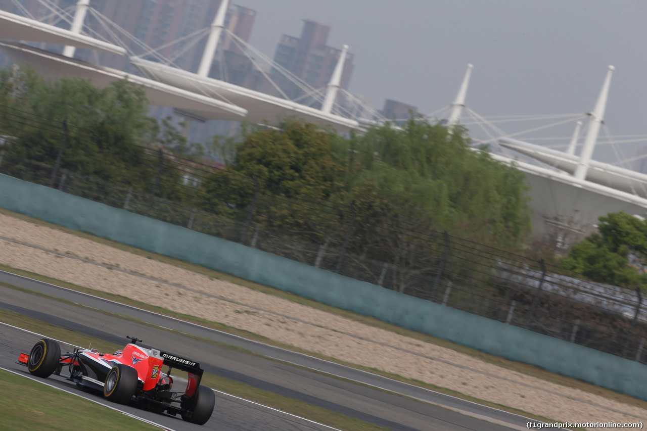 GP CINA, 18.04.2014- Prove Libere 2, Jules Bianchi (FRA) Marussia F1 Team MR03