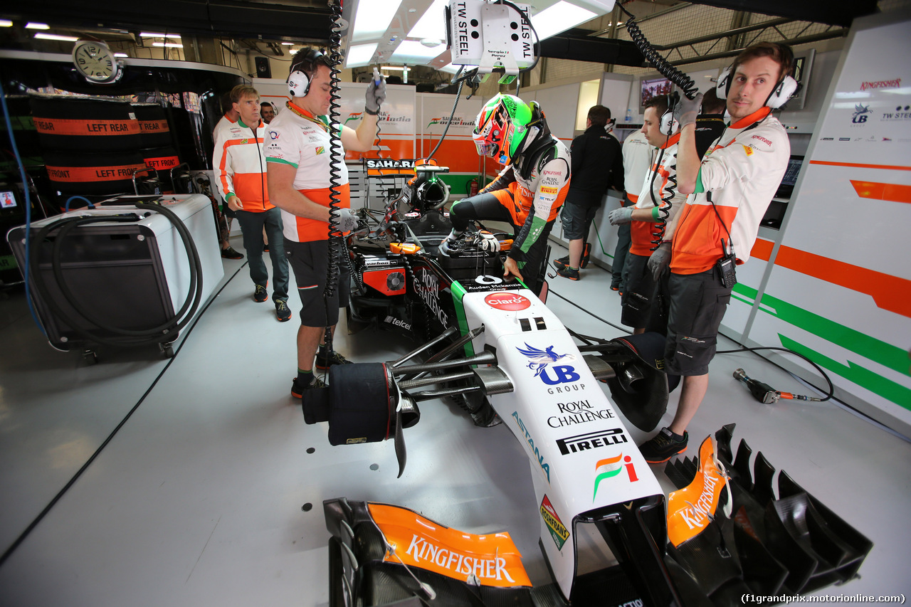 GP CINA, 18.04.2014- Prove Libere 2, Sergio Perez (MEX) Sahara Force India F1 Team VJM07