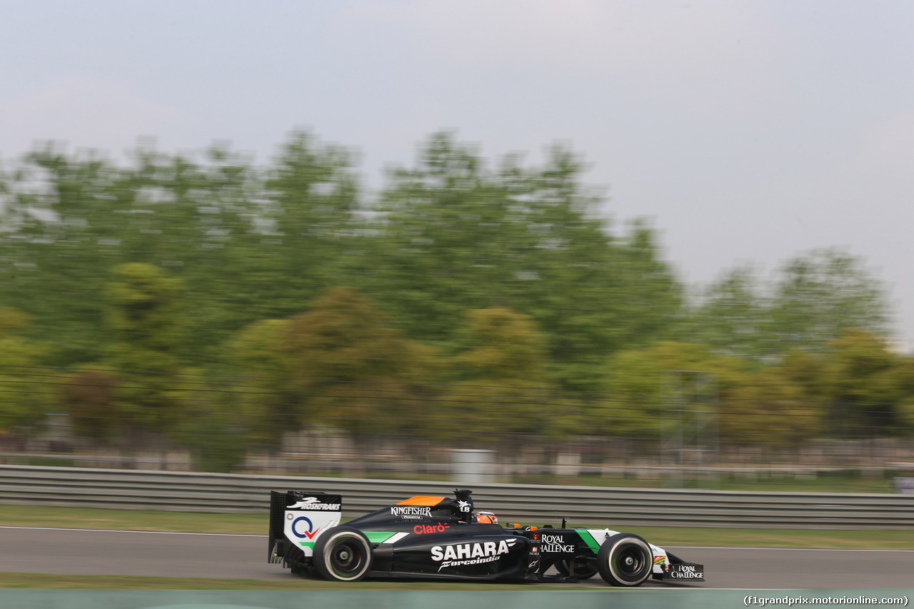 GP CINA, 18.04.2014- Prove Libere 2, Nico Hulkenberg (GER) Sahara Force India VJM07