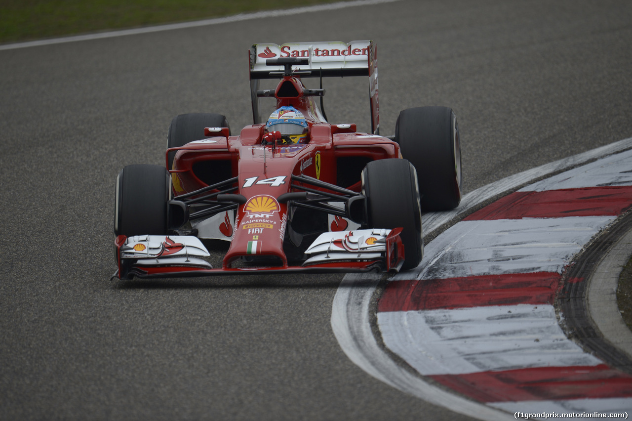 GP CINA, 18.04.2014- Prove Libere 2, Fernando Alonso (ESP) Ferrari F14T