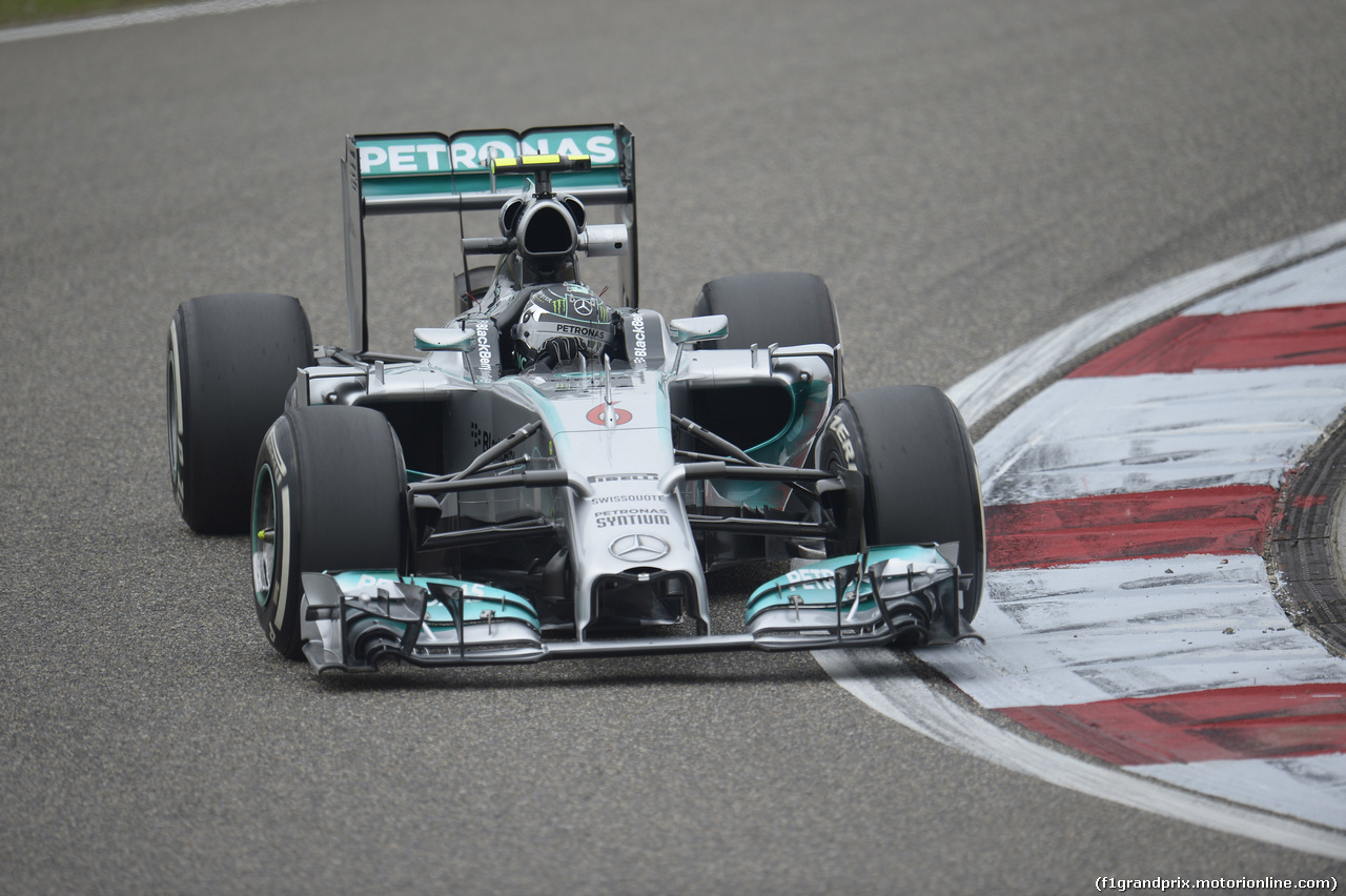 GP CINA, 18.04.2014- Prove Libere 2, Nico Rosberg (GER) Mercedes AMG F1 W05