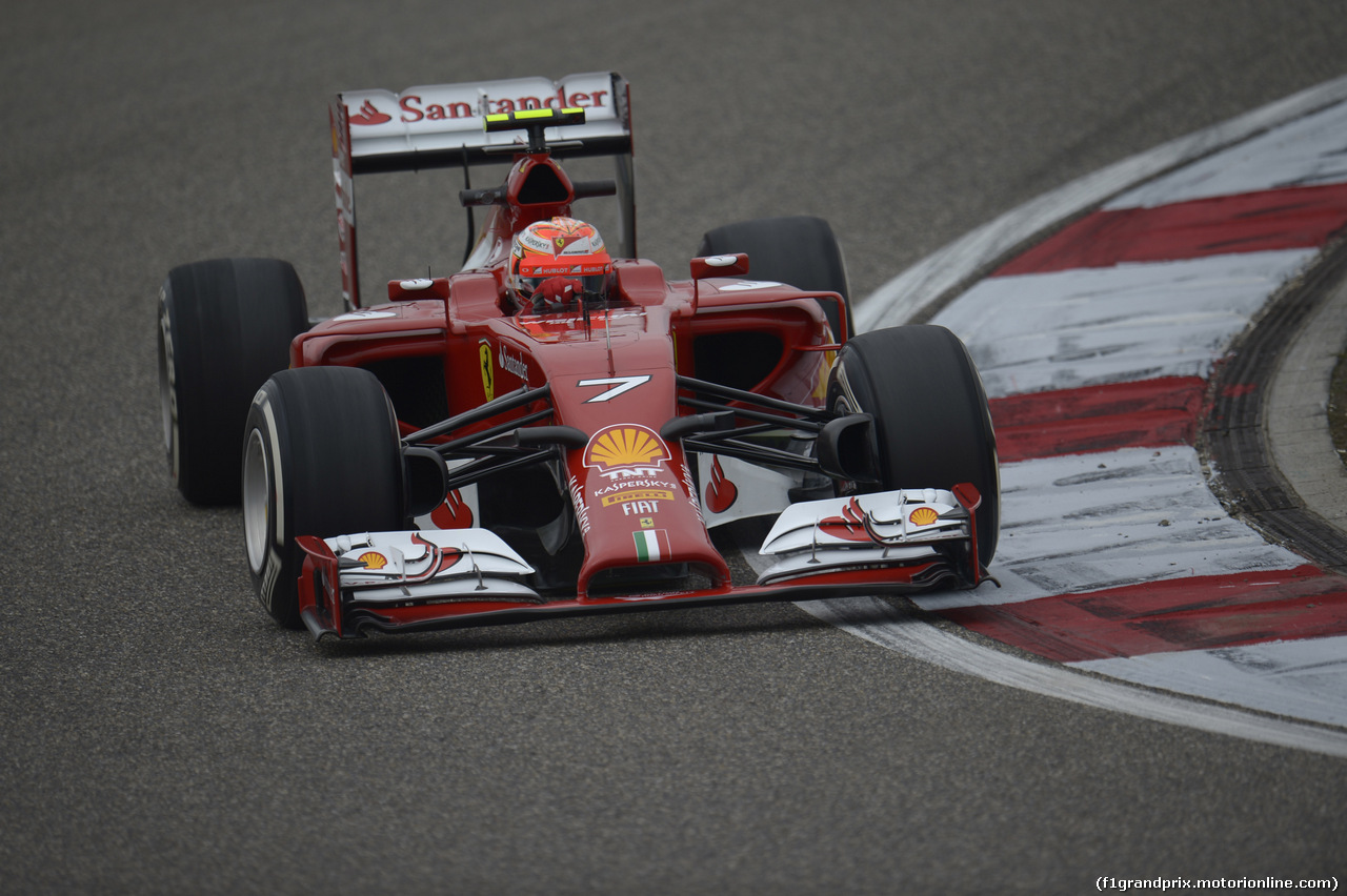 GP CINA, 18.04.2014- Prove Libere 2, Kimi Raikkonen (FIN) Ferrari F14T