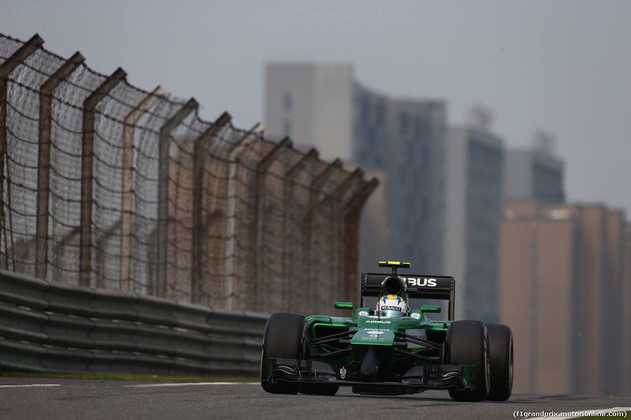 GP CINA, 18.04.2014- Prove Libere 2, Marcus Ericsson (SWE) Caterham F1 Team CT-04