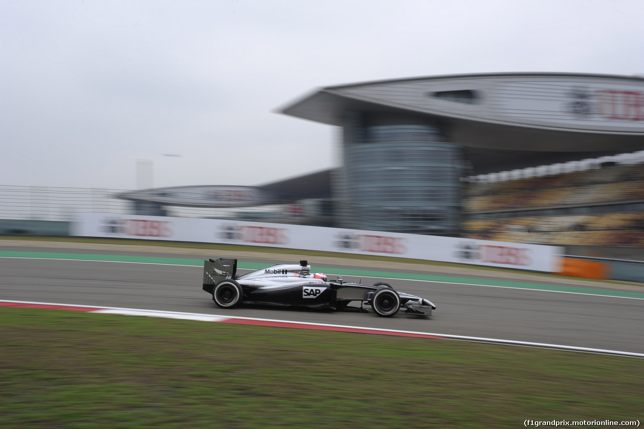 GP CINA, 18.04.2014- Prove Libere 2, Jenson Button (GBR) McLaren Mercedes MP4-29