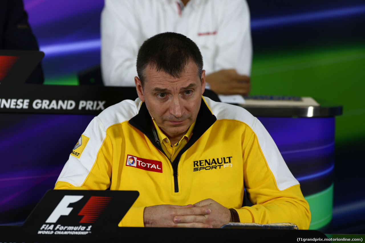 GP CINA, 18.04.2014- Venerdi' Press Conference, Rob White (GBR) Renault Sport