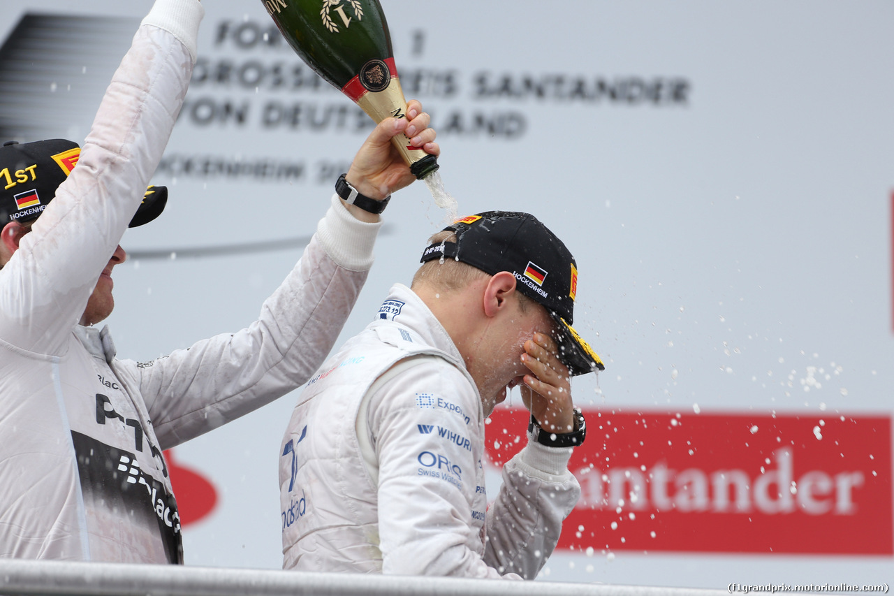 GP GERMANIA, 20.07.2014- Gara, Valtteri Bottas (FIN) Williams F1 Team FW36 2nd on the podium