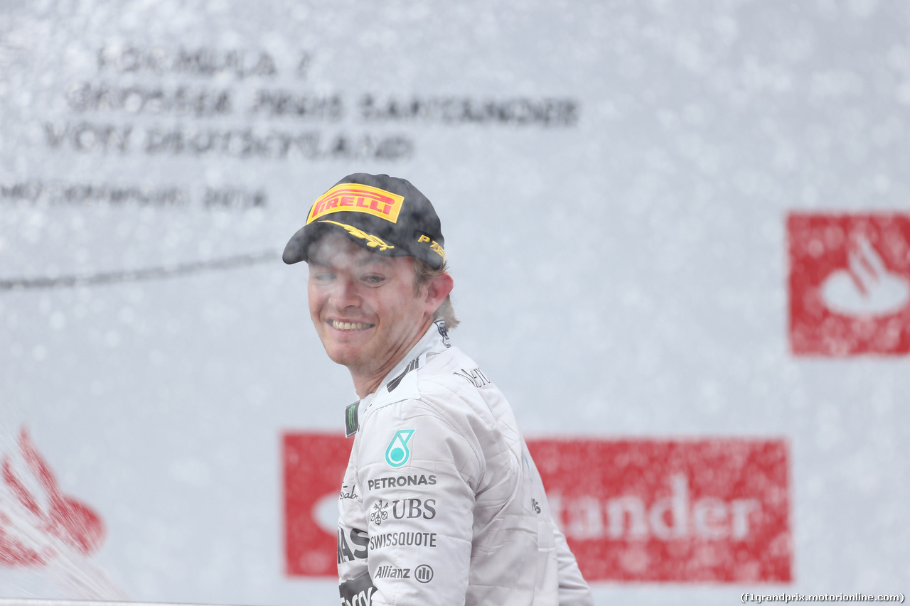 GP GERMANIA, 20.07.2014- Gara, Nico Rosberg (GER) Mercedes AMG F1 W05 winner of the race on the podium