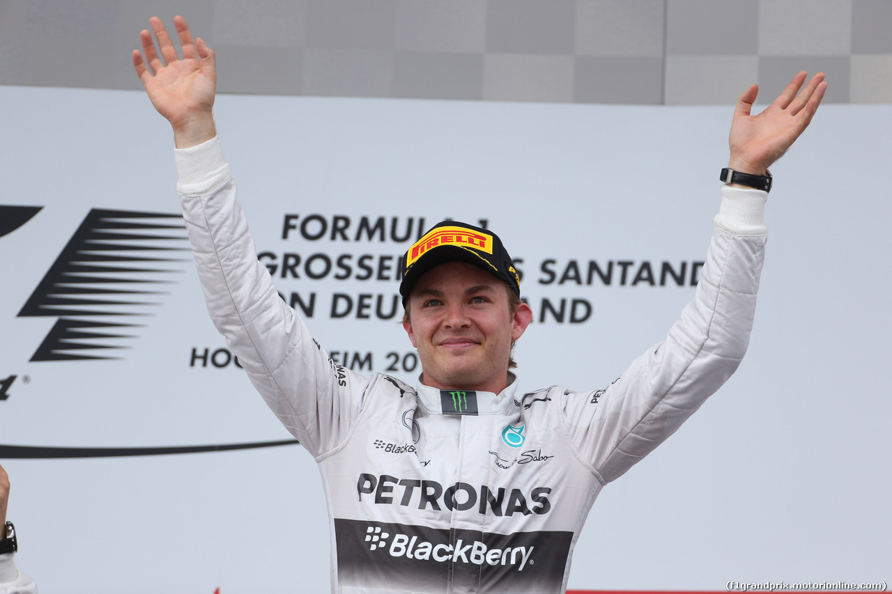 GP GERMANIA, 20.07.2014- Gara, Nico Rosberg (GER) Mercedes AMG F1 W05 winner of the race on the podium