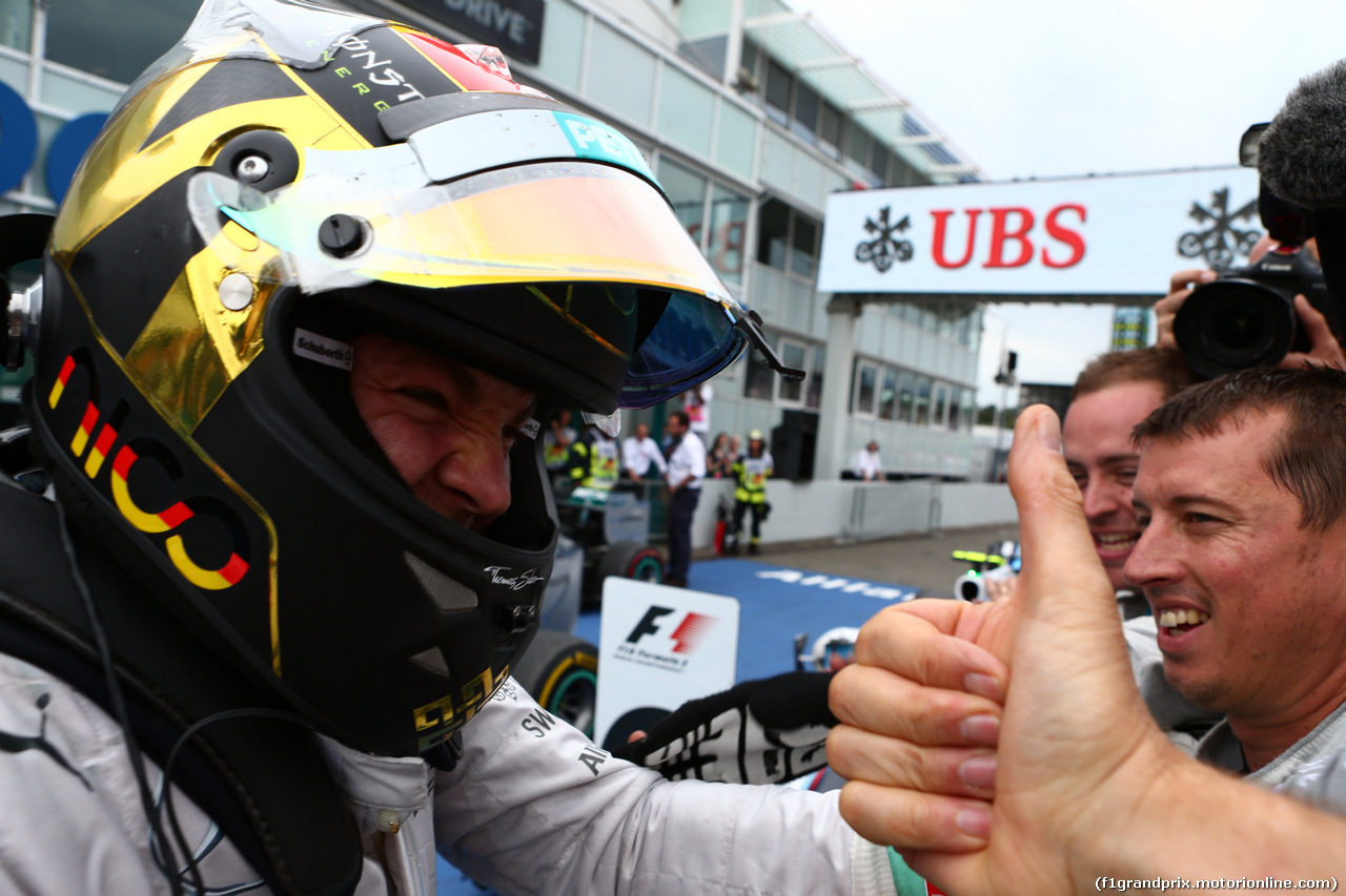 GP GERMANIA, 20.07.2014- Gara, Nico Rosberg (GER) Mercedes AMG F1 W05 is celebrating the victory in parc fermeè
