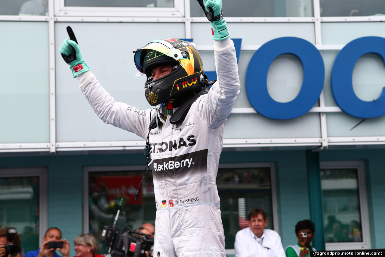 GP GERMANIA, 20.07.2014- Gara, Nico Rosberg (GER) Mercedes AMG F1 W05 is celebrating the victory in parc fermeè