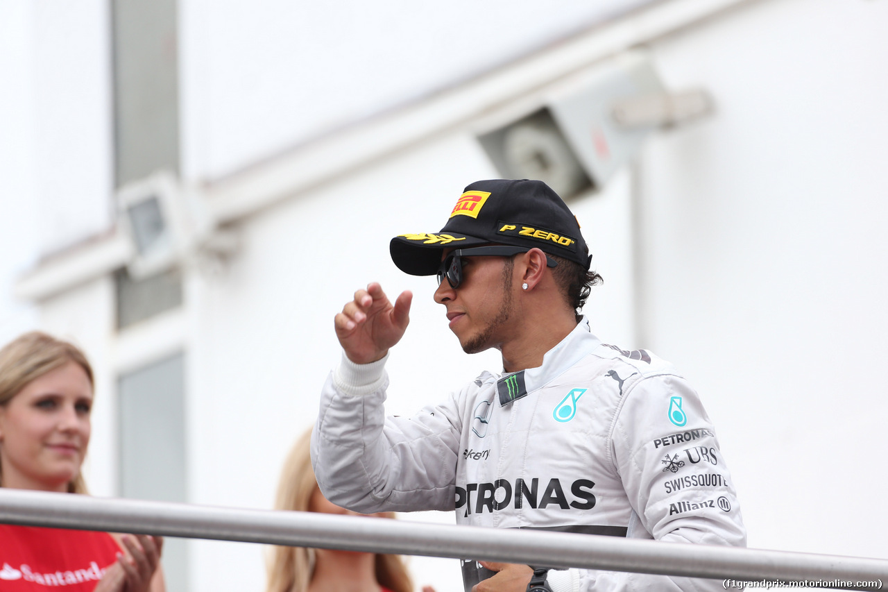 GP GERMANIA, 20.07.2014- Gara, Lewis Hamilton (GBR) Mercedes AMG F1 W05 3rd on the podium