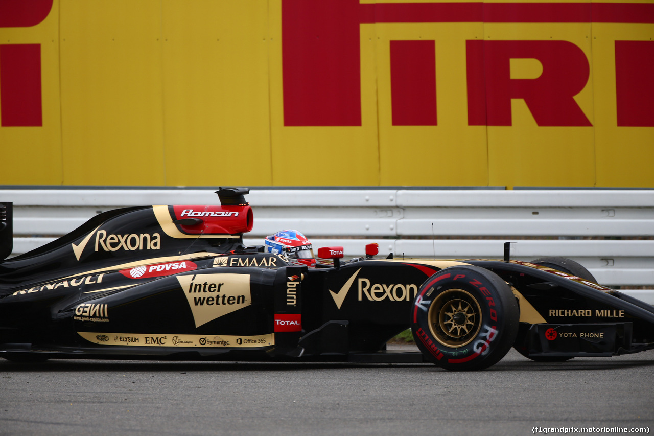 GP GERMANIA, 20.07.2014- Gara, Romain Grosjean (FRA) Lotus F1 Team E22 out of the race for tech failure