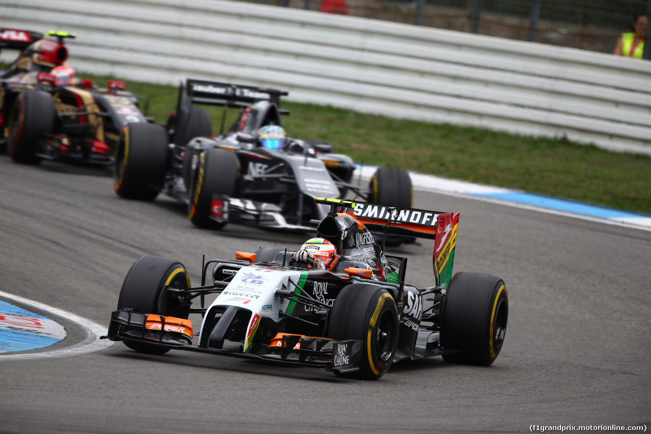 GP GERMANIA, 20.07.2014- Gara, Sergio Perez (MEX) Sahara Force India F1 Team VJM07