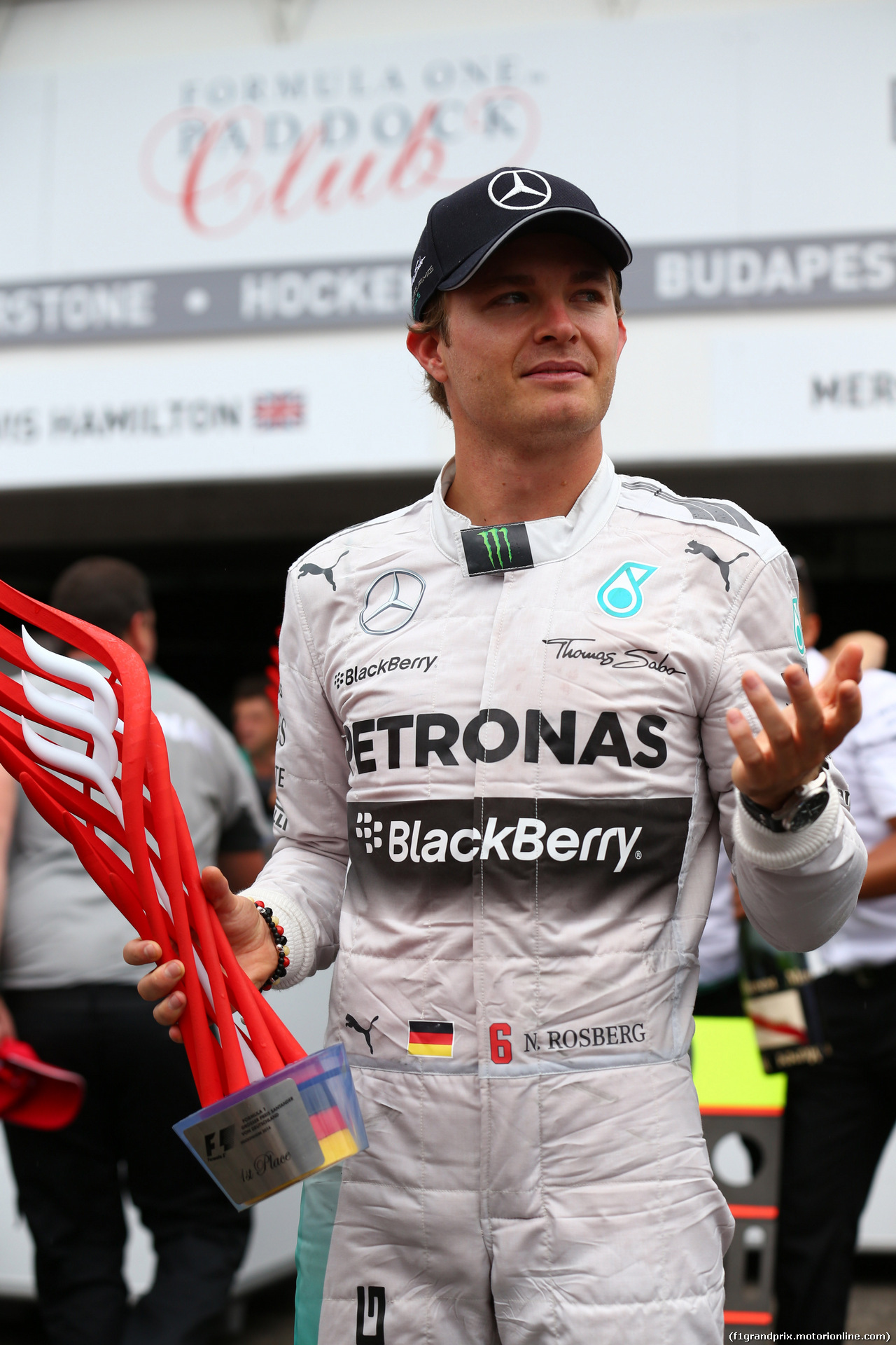 GP GERMANIA, 20.07.2014-   Nico Rosberg (GER) Mercedes AMG F1 W05 e celebrates the victory with his team