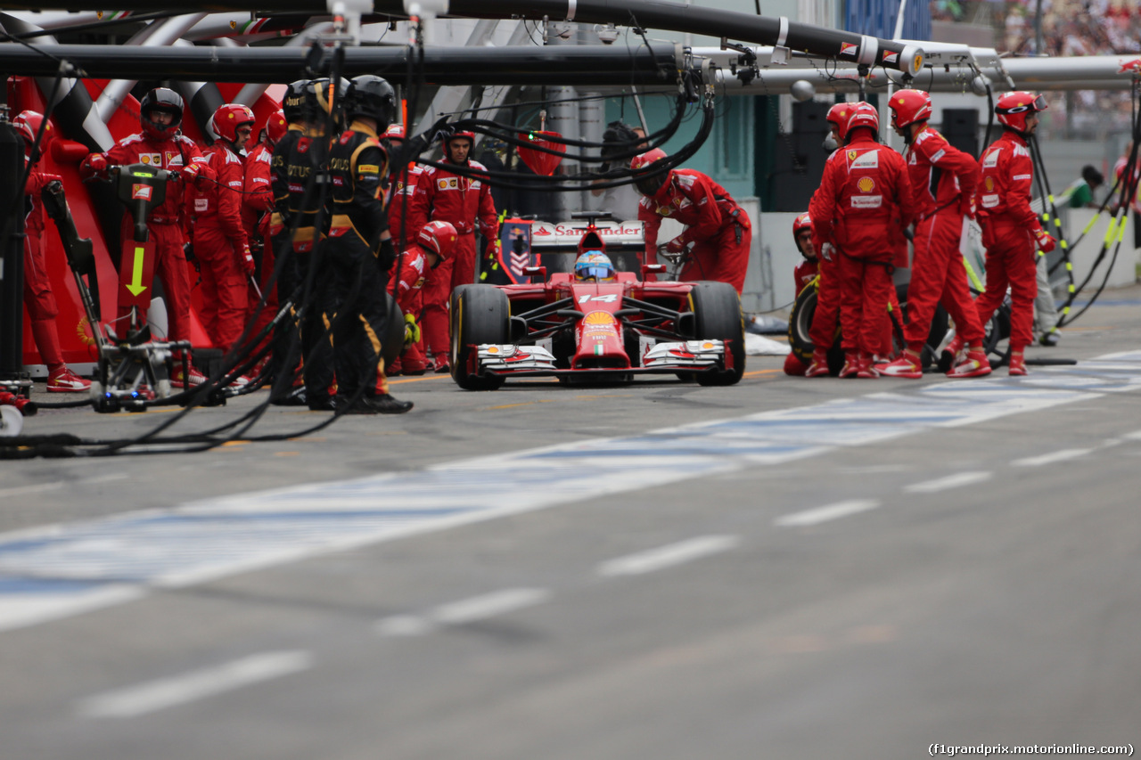 GP GERMANIA, 20.07.2014- Gara, Fernando Alonso (ESP) Ferrari F14T
