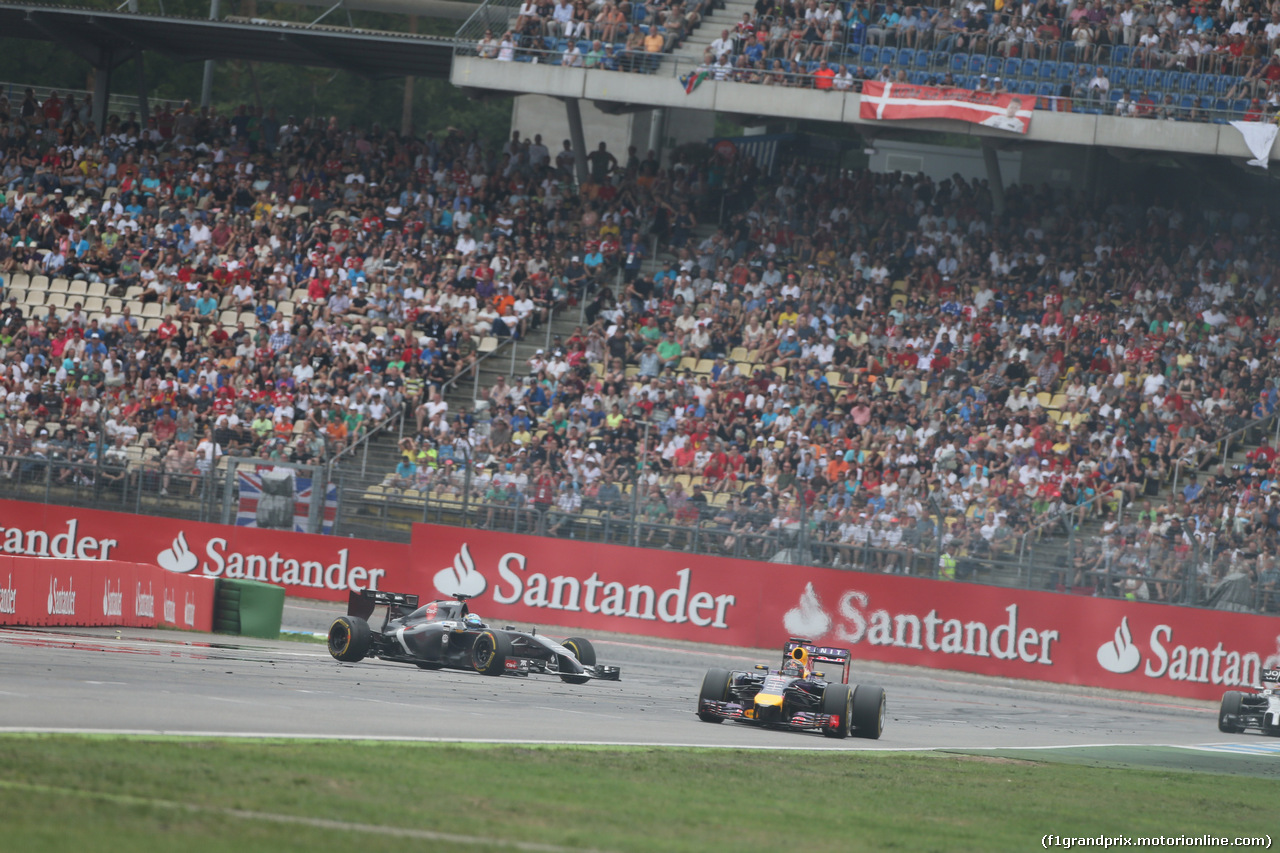GP GERMANIA, 20.07.2014- Gara, Adrian Sutil (GER) Sauber F1 Team C33 stop on the track