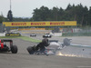 GP GERMANIA, 20.07.2014- Gara, the Felipe Massa (BRA) Williams F1 Team FW36 crash at the partenza