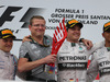 GP GERMANIA, 20.07.2014- Gara, the Podium: winner Nico Rosberg (GER) Mercedes AMG F1 W05, 2nd Valtteri Bottas (FIN) Williams F1 Team FW36 e 3rd Lewis Hamilton (GBR) Mercedes AMG F1 W05