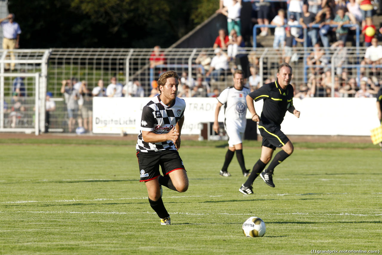 GP GERMANIA, Stefano Coletti (MCO) Racing Engineering GP2, Kick f¸r Kinder at Hanau. 
16.07.2014. Formula 1 World Championship, Rd 10, German Grand Prix, Hockenheim, Germany, Wednesday Soccer.