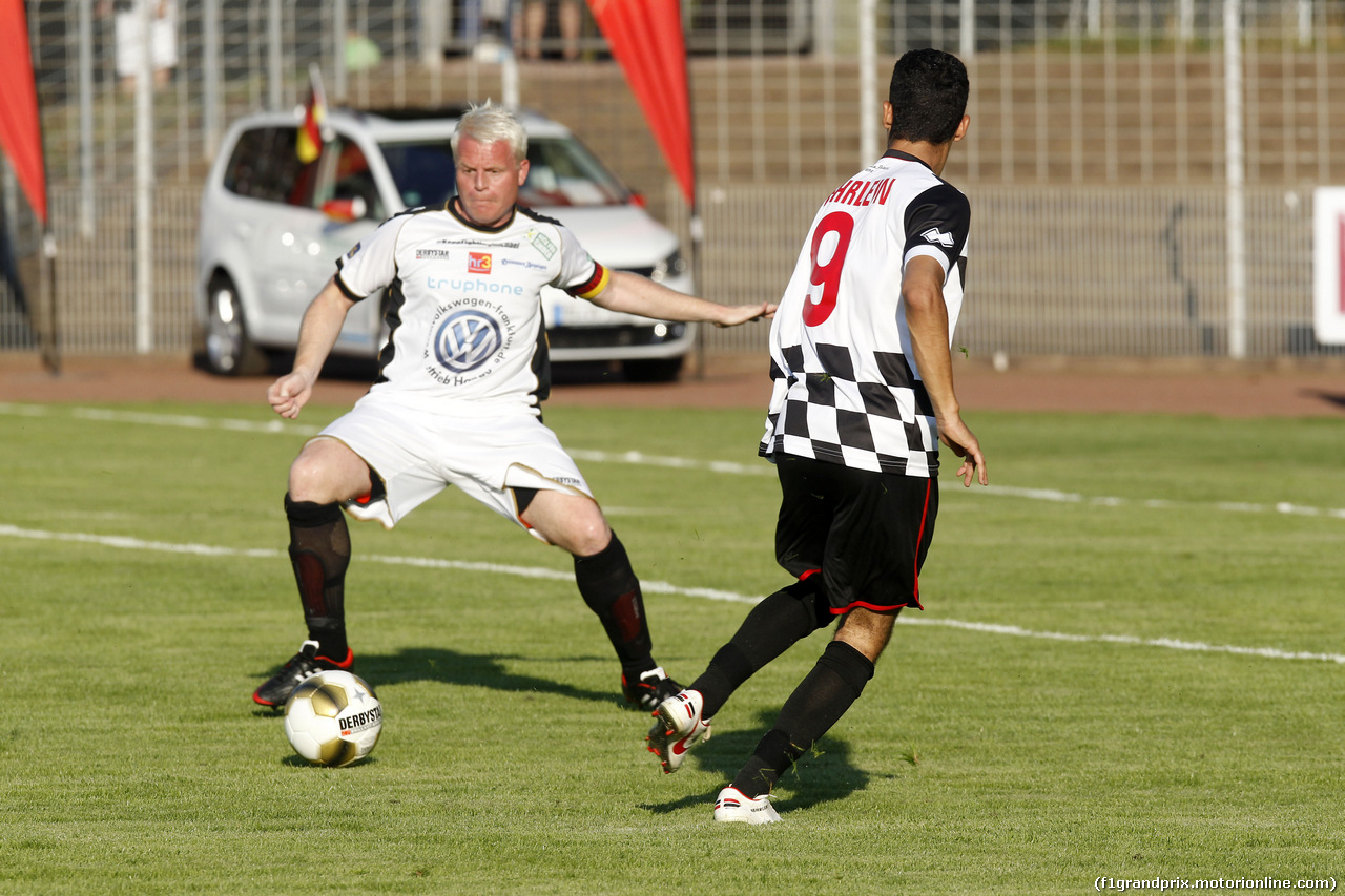 GP GERMANIA, Guido Cantz (GER) Entertainer, Kick f¸r Kinder at Hanau. 
16.07.2014. Formula 1 World Championship, Rd 10, German Grand Prix, Hockenheim, Germany, Wednesday Soccer.