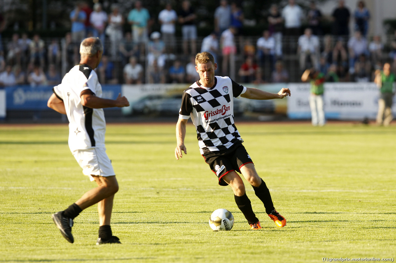 GP GERMANIA, Maro Engel (GER) Mercedes Team Rowe, Kick f¸r Kinder at Hanau. 
16.07.2014. Formula 1 World Championship, Rd 10, German Grand Prix, Hockenheim, Germany, Wednesday Soccer.