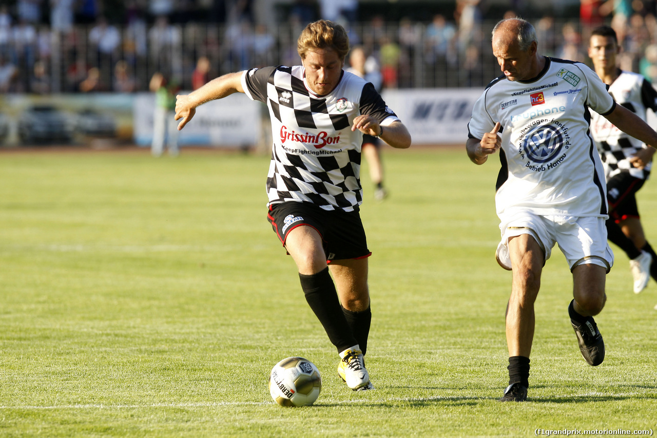 GP GERMANIA, Stefano Coletti (MCO) Racing Engineering GP2, Kick f¸r Kinder at Hanau. 
16.07.2014. Formula 1 World Championship, Rd 10, German Grand Prix, Hockenheim, Germany, Wednesday Soccer.
