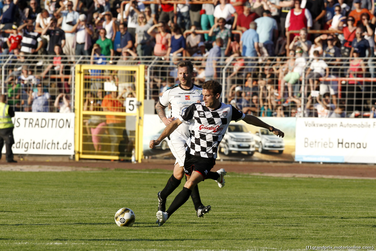 GP GERMANIA, Maro Engel (GER) Mercedes Team Rowe, Kick f¸r Kinder at Hanau. 
16.07.2014. Formula 1 World Championship, Rd 10, German Grand Prix, Hockenheim, Germany, Wednesday Soccer.