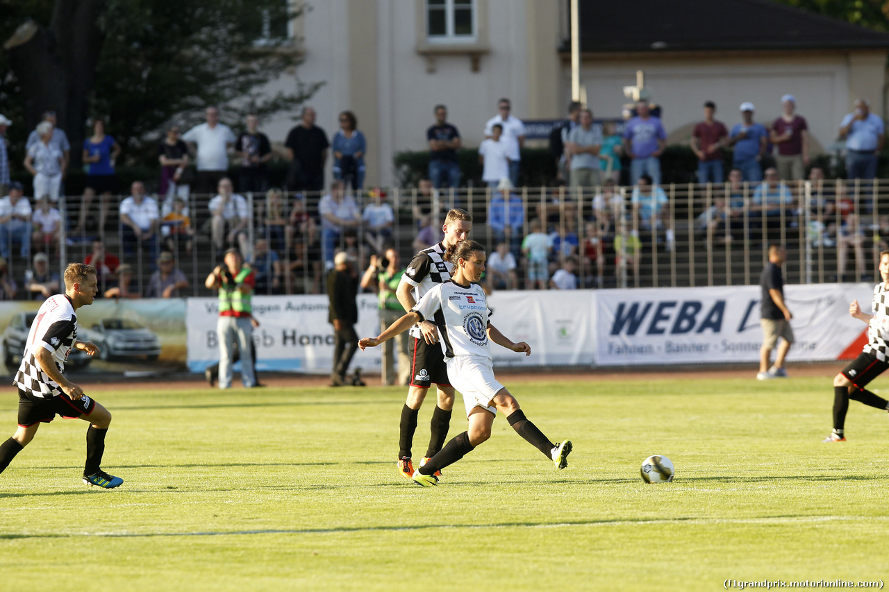 GP GERMANIA, Birgit Prinz (GER) Former World Champion Women Football, Kick f¸r Kinder at Hanau. 
16.07.2014. Formula 1 World Championship, Rd 10, German Grand Prix, Hockenheim, Germany, Wednesday Soccer.