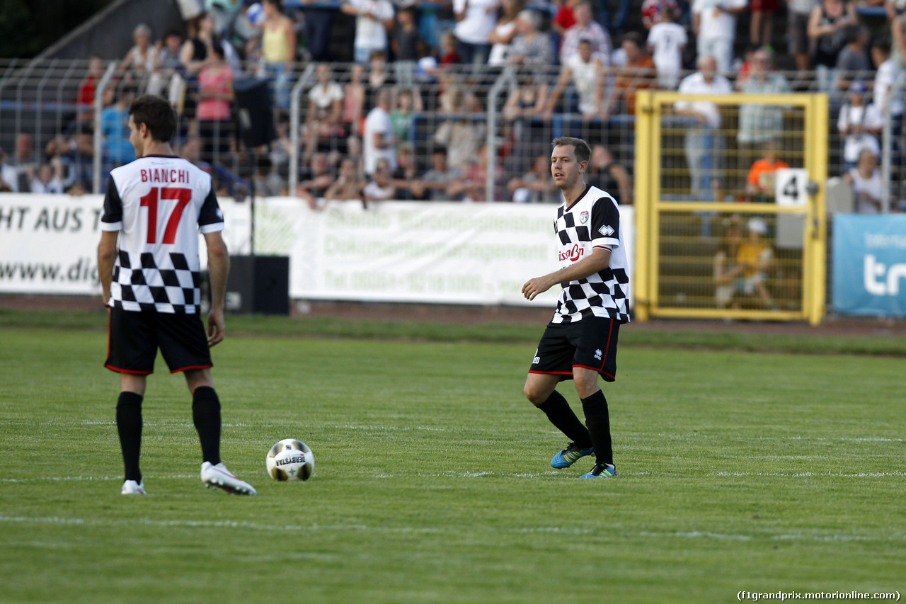 GP GERMANIA, Sebastian Vettel (GER) Red Bull Racing, Kick f¸r Kinder at Hanau. 
16.07.2014. Formula 1 World Championship, Rd 10, German Grand Prix, Hockenheim, Germany, Wednesday Soccer.