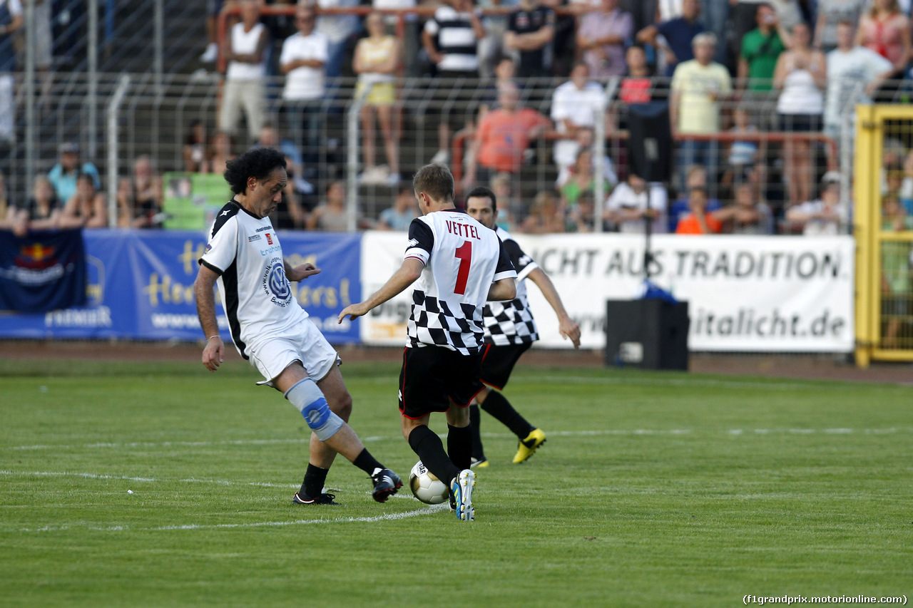 GP GERMANIA, Sebastian Vettel (GER) Red Bull Racing, Kick f¸r Kinder at Hanau. 
16.07.2014. Formula 1 World Championship, Rd 10, German Grand Prix, Hockenheim, Germany, Wednesday Soccer.