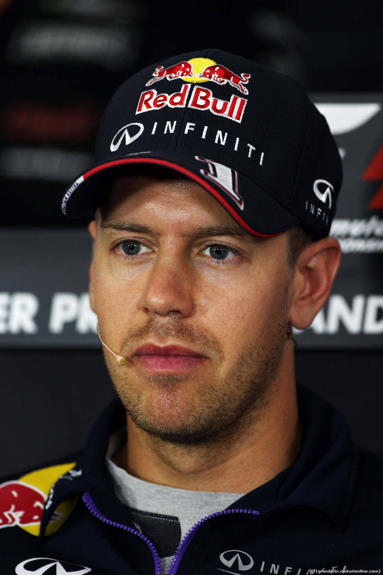 GP GERMANIA, Sebastian Vettel (GER) Red Bull Racing in the FIA Press Conference.
17.07.2014. Formula 1 World Championship, Rd 10, German Grand Prix, Hockenheim, Germany, Preparation Day.