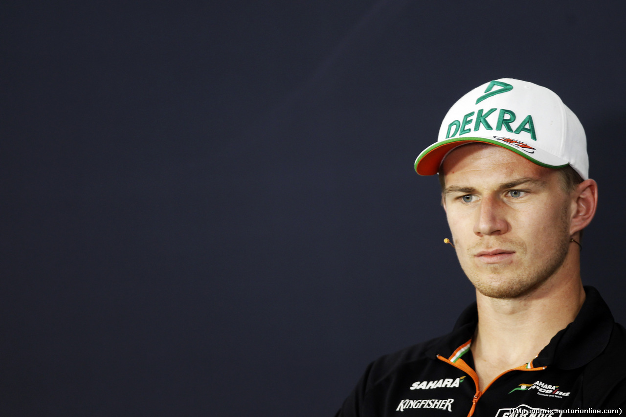 GP GERMANIA, Nico Hulkenberg (GER) Sahara Force India F1 in the FIA Press Conference.
17.07.2014. Formula 1 World Championship, Rd 10, German Grand Prix, Hockenheim, Germany, Preparation Day.