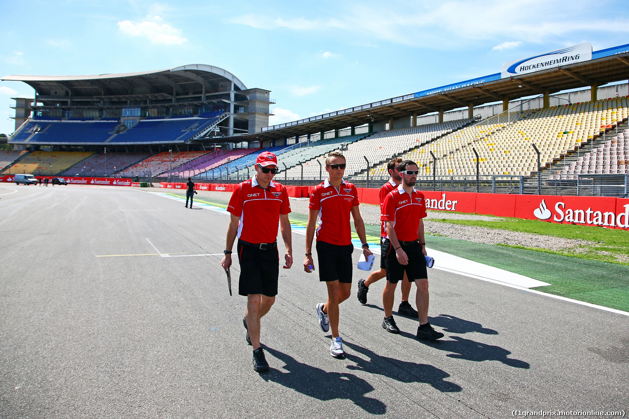 GP GERMANIA, Max Chilton (GBR) Marussia F1 Team walks the circuit.
17.07.2014. Formula 1 World Championship, Rd 10, German Grand Prix, Hockenheim, Germany, Preparation Day.