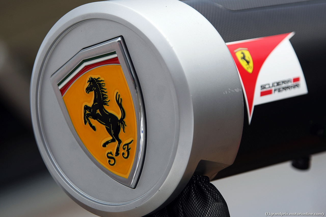 GP GERMANIA, Ferrari logo.
17.07.2014. Formula 1 World Championship, Rd 10, German Grand Prix, Hockenheim, Germany, Preparation Day.