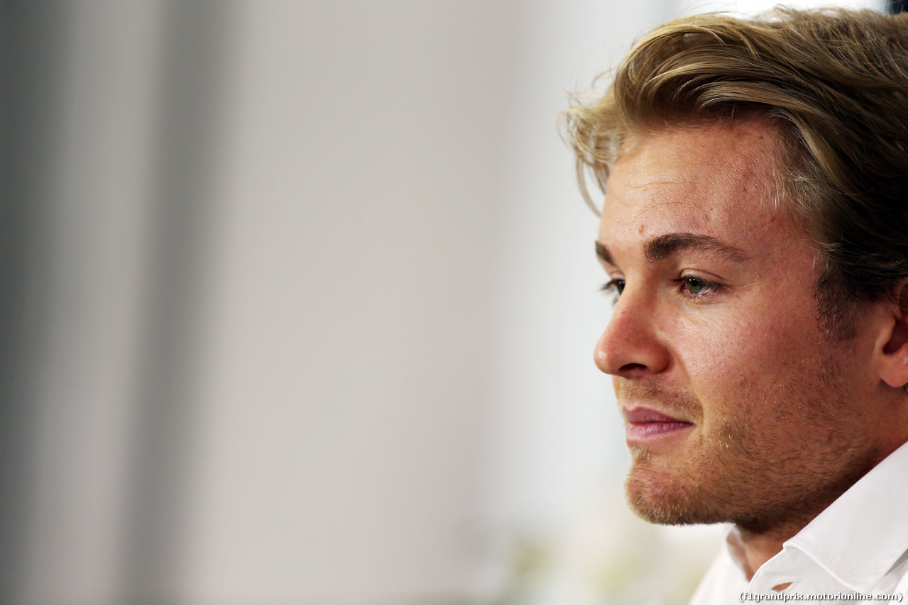 GP GERMANIA, Nico Rosberg (GER) Mercedes AMG F1 in the FIA Press Conference.
17.07.2014. Formula 1 World Championship, Rd 10, German Grand Prix, Hockenheim, Germany, Preparation Day.