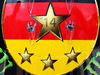 GP GERMANIA, The helmet of Nico Rosberg (GER) Mercedes AMG F1 celebrating Germany's 2014 FIFA World Cup success. 
17.07.2014. Formula 1 World Championship, Rd 10, German Grand Prix, Hockenheim, Germany, Preparation Day.