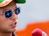 GP GERMANIA, Sergio Perez (MEX) Sahara Force India F1 with the media.
17.07.2014. Formula 1 World Championship, Rd 10, German Grand Prix, Hockenheim, Germany, Preparation Day.