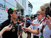 GP GERMANIA, Sergio Perez (MEX) Sahara Force India F1 with the media.
17.07.2014. Formula 1 World Championship, Rd 10, German Grand Prix, Hockenheim, Germany, Preparation Day.