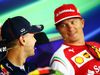 GP GERMANIA, (L to R): Sebastian Vettel (GER) Red Bull Racing e Kimi Raikkonen (FIN) Ferrari in the FIA Press Conference.
17.07.2014. Formula 1 World Championship, Rd 10, German Grand Prix, Hockenheim, Germany, Preparation Day.